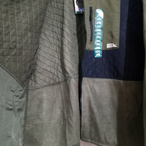 Eddie Bauer Men’s Mixed Media Fleece Jacket Size 3XL–Black/Gray Warm Outdoor NEW - Picture 15 of 15